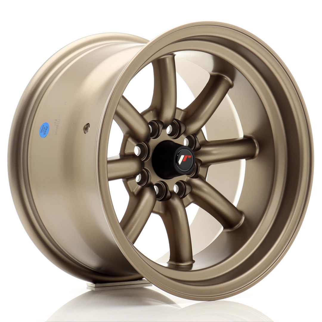 Japan Racing JR19 -vanteet – 15×9 – 4×100/4×114,3 – ET-13 – Bronze Japan Racing JR19 -vanteet - 15x9 - 4x100/4x114,3 - ET-13 - Bronze