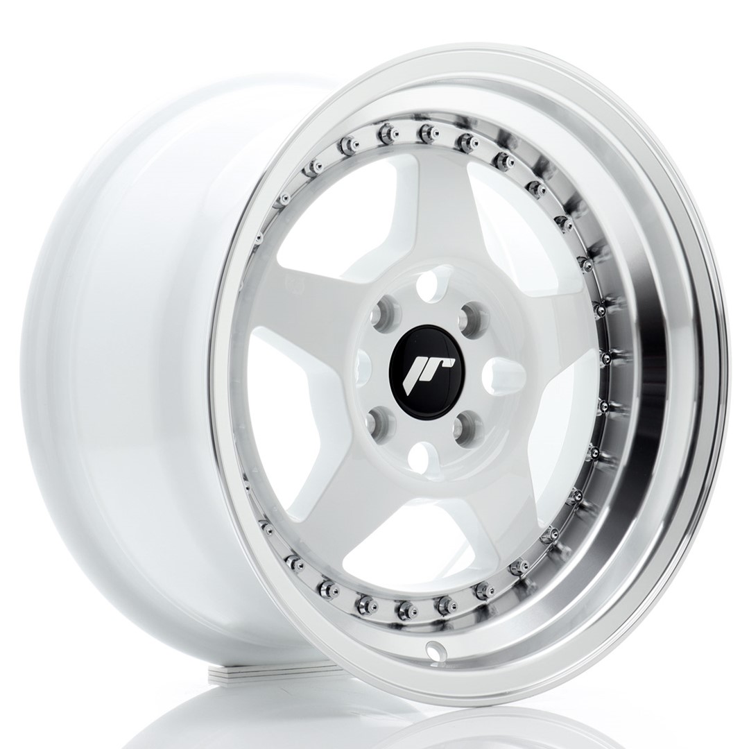Japan Racing JR6 -vanteet – 15×8 – 4×100 – ET25 – White Japan Racing JR6 -vanteet - 15x8 - 4x100 - ET25 - White