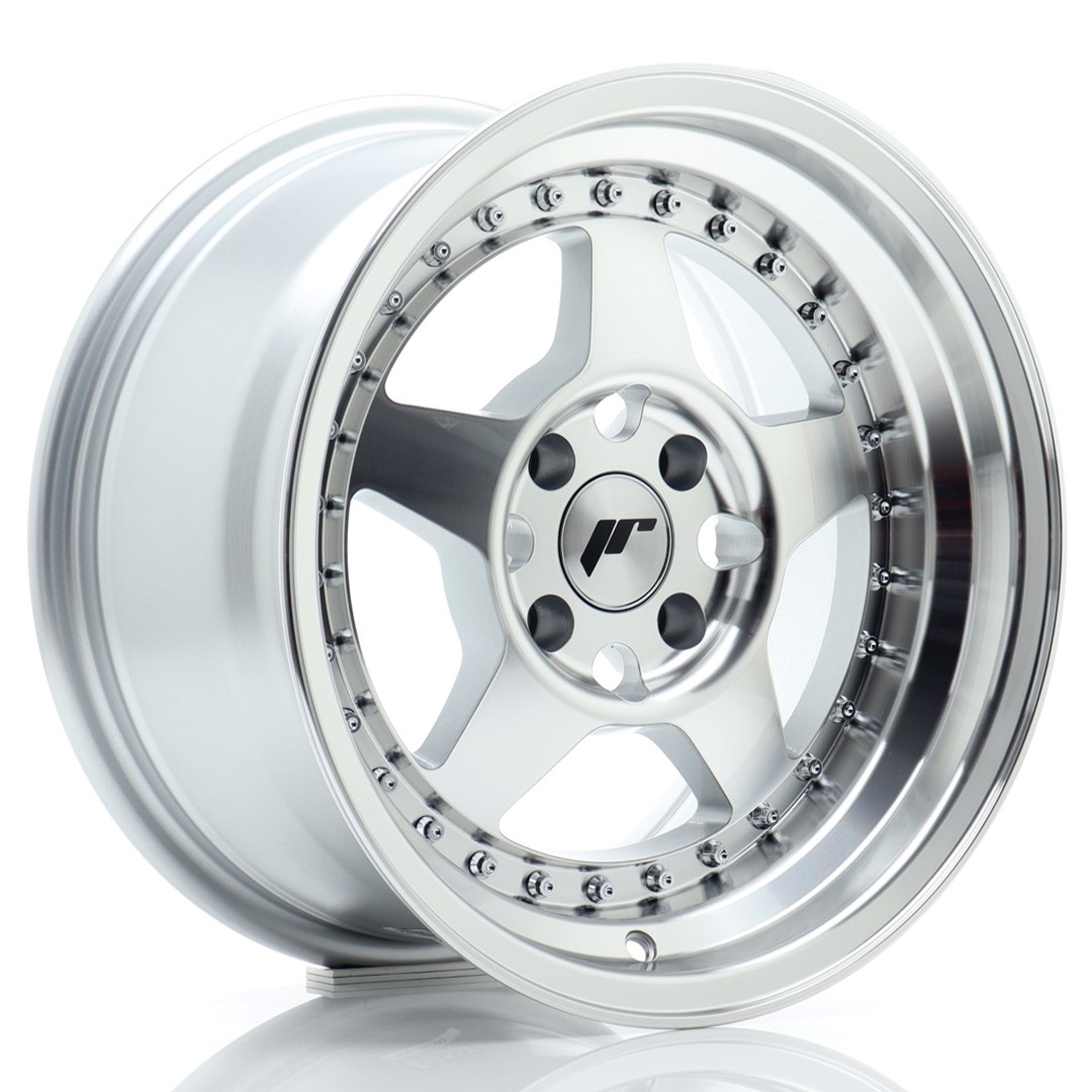 Japan Racing JR6 -vanteet – 15×8 – 4×100 – ET25 – Silver Japan Racing JR6 -vanteet - 15x8 - 4x100 - ET25 - Silver